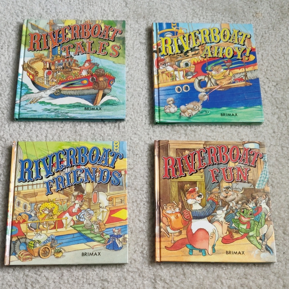 Hardcover Vintage Riverboat Adventures Children's 4 Books Set by Kincaid Lucy